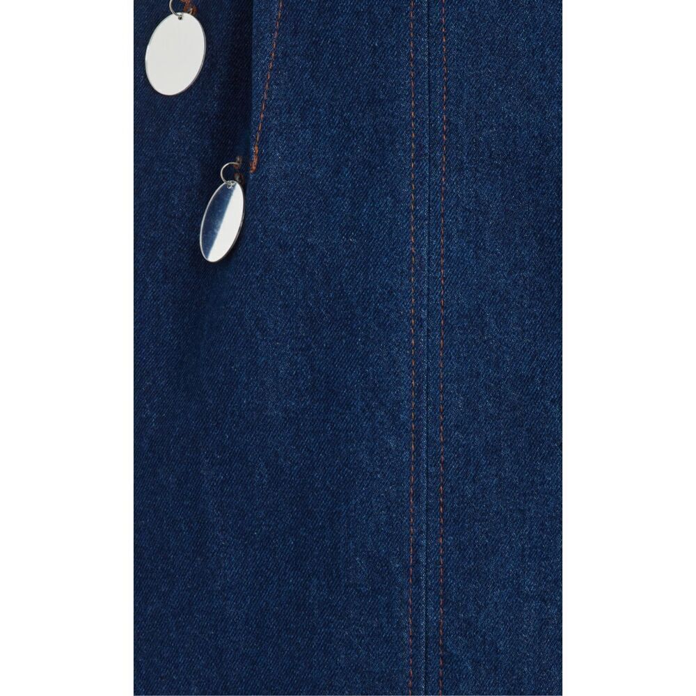 David Koma Stylish Denim Mini Dress with Silver Accents NWT - Picture 13 of 13